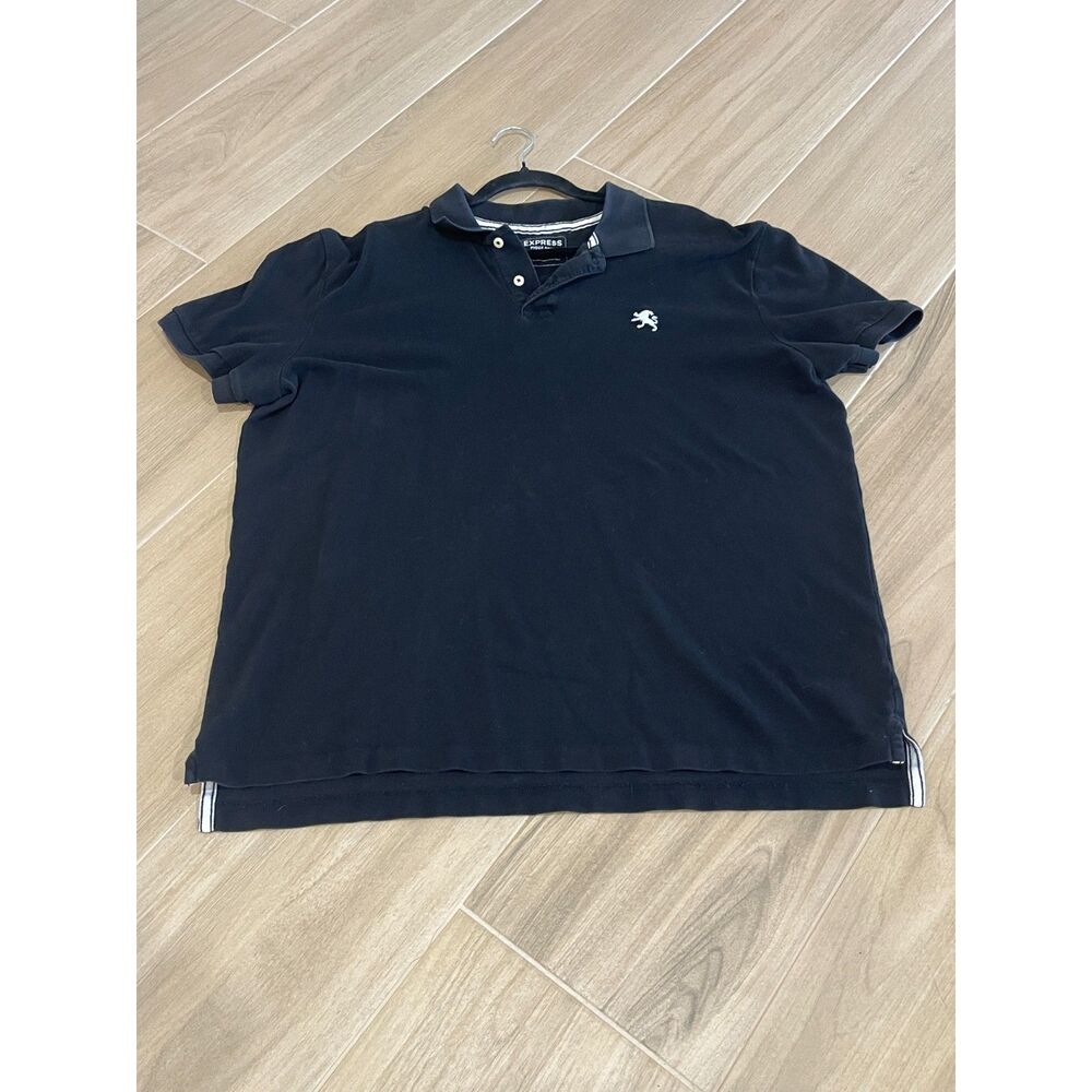 Express Black Polo Men's Shirt XXL - small stain on back